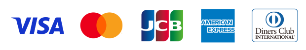 利用可能カード、Visa、Mastercard®、JCB、American Express、Diners
